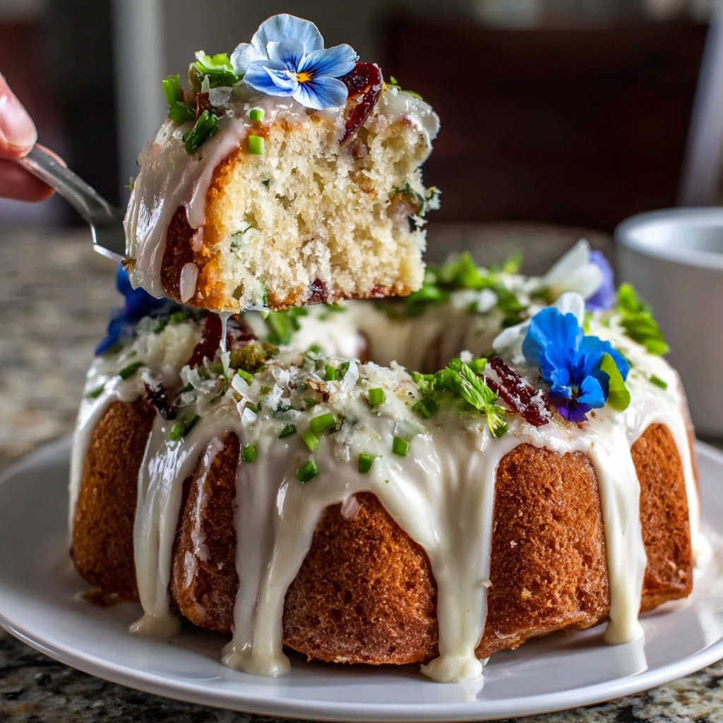 Spring Flower Bundt Cake