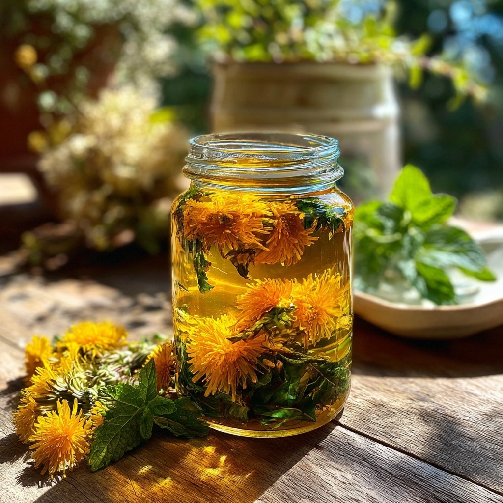 Wholesome Dandelion Vinegar Tonic