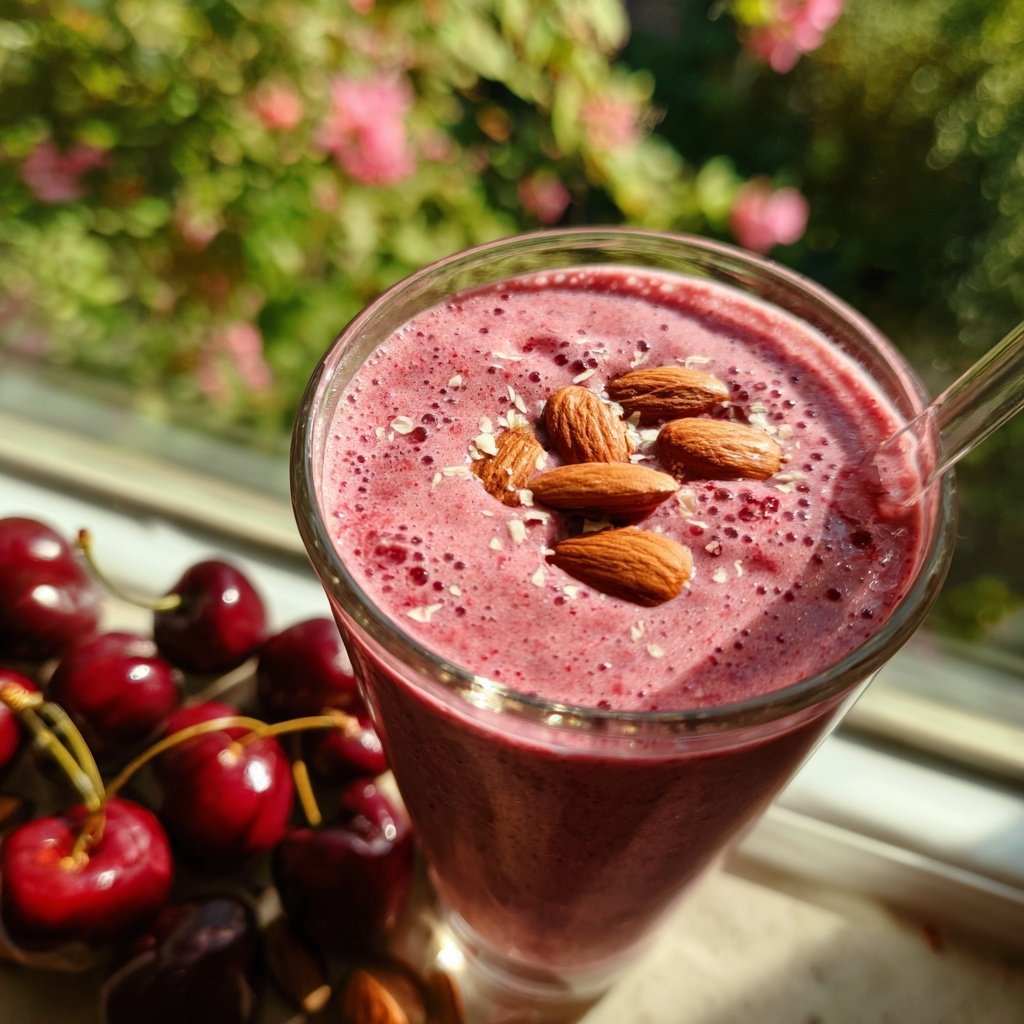 Cherry Almond Protein Smoothie