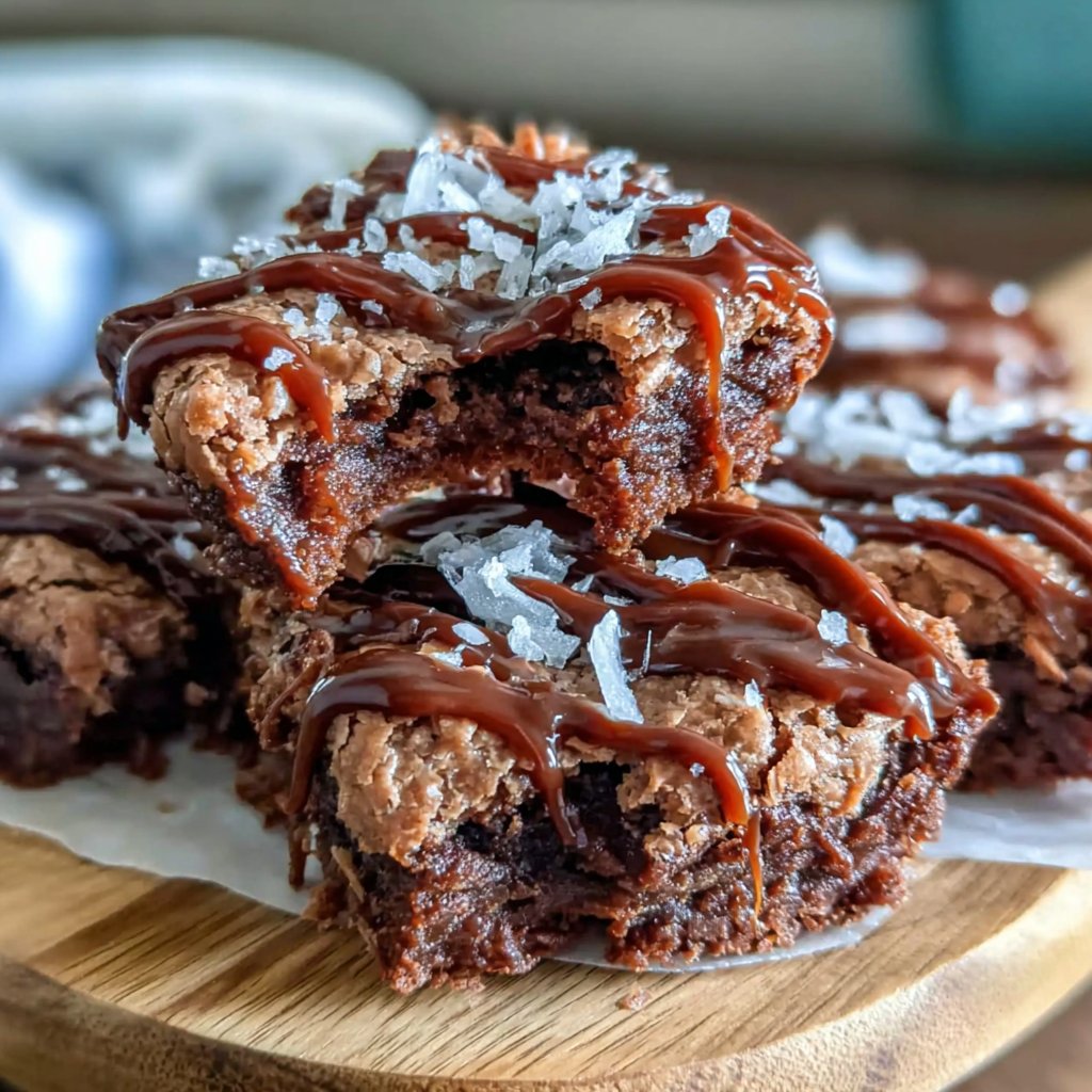 Salted Caramel Brownie Crisps