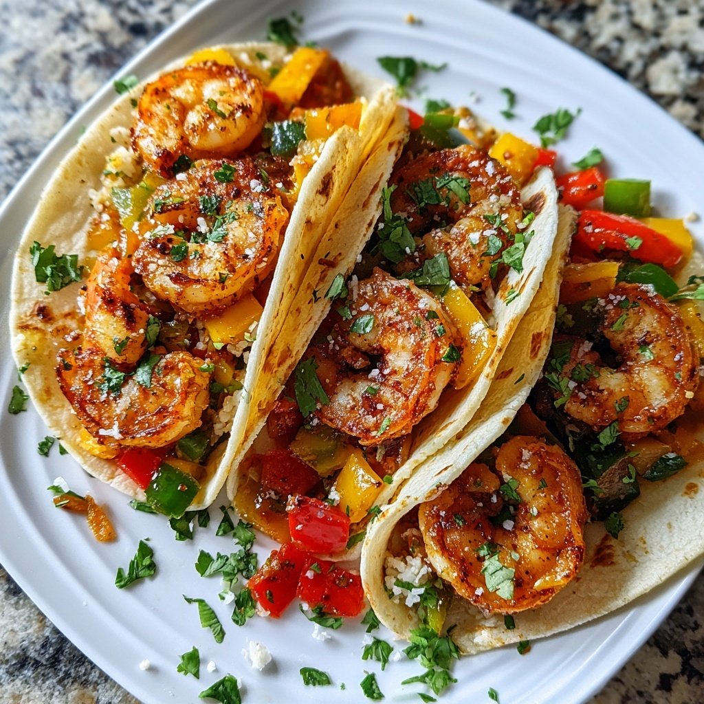 Cilantro Lime Shrimp Fajitas
